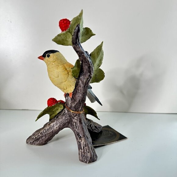 VINTAGE 1993 SADEK 9022 GOLDFINCH BY ANDREA PORCELAIN FIGURINE MADE IN JAPAN - Picture 2 of 4